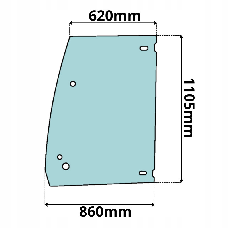 SZYBA W DRZWI PRAWA LEWA VOLVO BL60 BL61 BL70 BL71 (0010)
