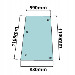 SZYBA ZA DRZWIAMI PRAWA LEWA VOLVO BL60 BL61 BL70 BL71 (0011)