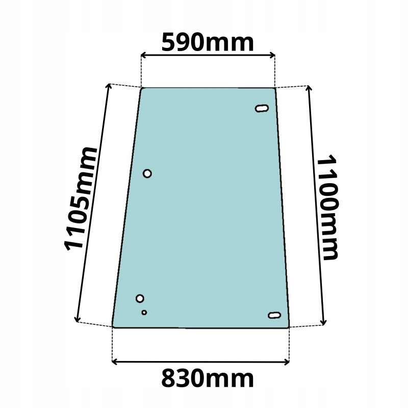 SZYBA ZA DRZWIAMI PRAWA LEWA VOLVO BL60 BL61 BL70 BL71 (0011)