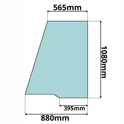SZYBA BOK GÓRNA LEWA PRAWA W DRZWI JCB (0012)