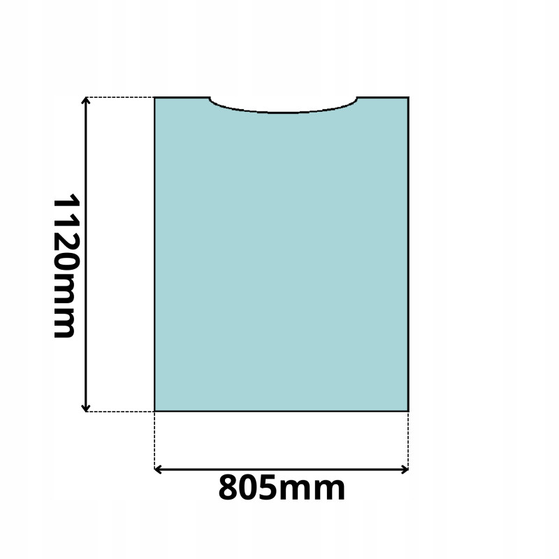 SZYBA LIEBHERR 900-942 PRZEDNIA CZOŁOWA GÓRNA (0017)