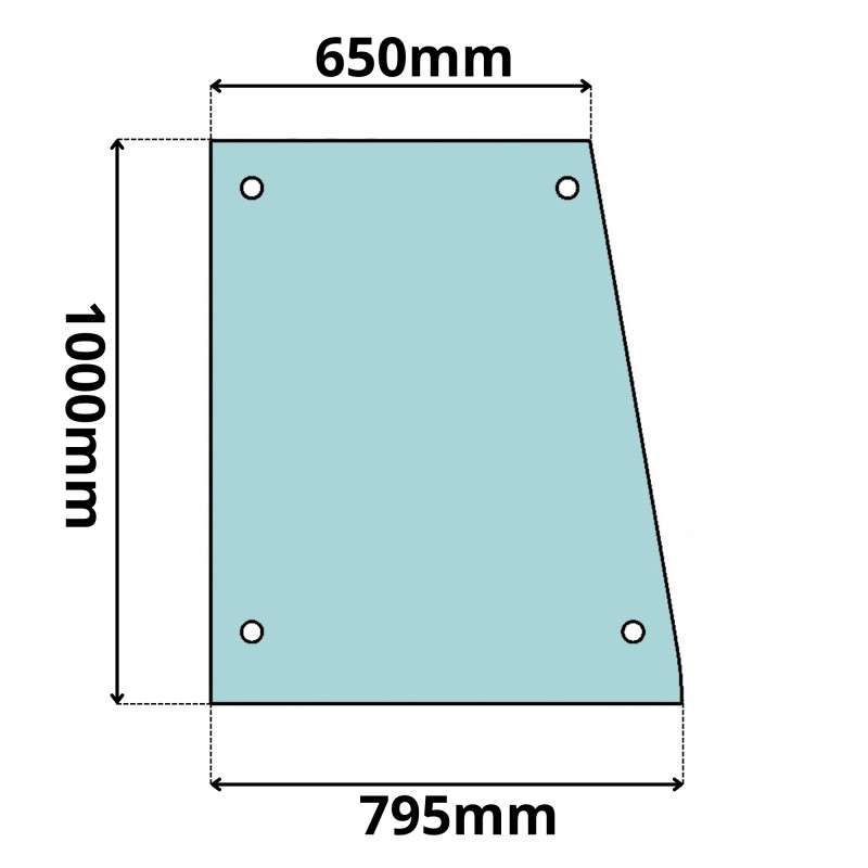 SZYBA LEWA PRAWA W DRZWI BOCZNA  CASE TEREX FERMEC MASSEY FERGUSON  (0019)