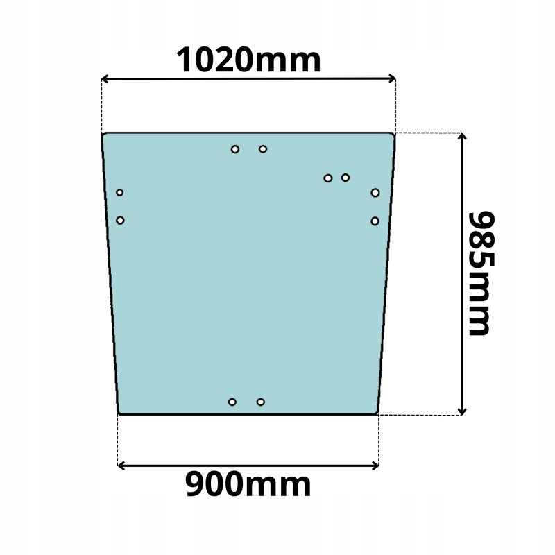 SZYBA TYLNA TEREX TX CASE FERMEC (0020)