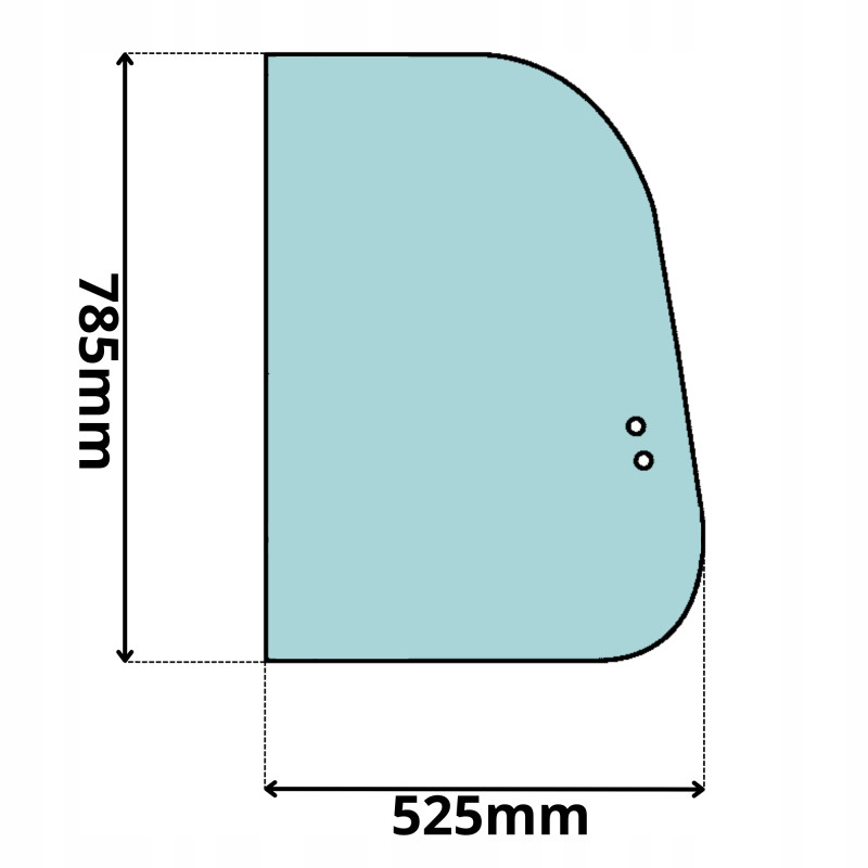 SZYBA BOCZNA GÓRNA PRZÓD PRAWA SUNWARD SWE15 17 18 (0021)