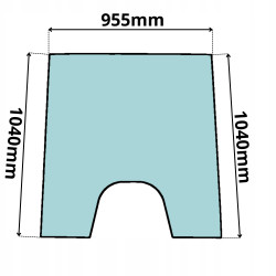 VALTRA VALMET CZOŁOWA SZYBA PRZÓD HARTOWANA PASKA (0024)