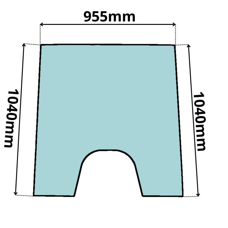VALTRA VALMET CZOŁOWA SZYBA PRZÓD HARTOWANA PASKA (0024)