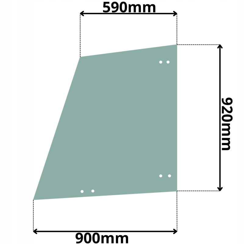 SZYBA GÓRNA W DRZWI LEWA JOHN DEERE 3200 3215 3220 (0028)