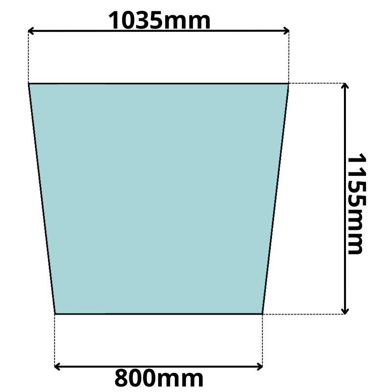 SZYBA PRZEDNIA KOMATSU WA380-5 400 430 450 470 480 (0031)