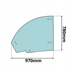 SZYBA LEWA GÓRNA DRZWI BOCZNA CASE NEW HOLLAND KOBELCO (0101)