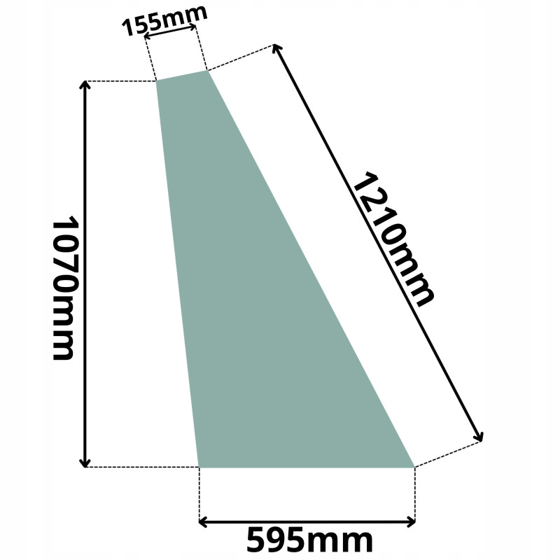 SZYBA KOMATSU PRAWA PRZÓD TRÓJKĄT BOCZNA WA150-320 (0037)