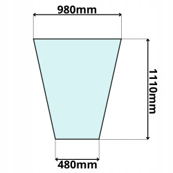 SZYBA PRZEDNIA ŚRODKOWA CZOŁOWA CAT 902 906 908 (0105)