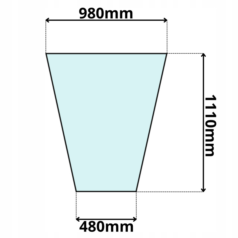 SZYBA PRZEDNIA ŚRODKOWA CZOŁOWA CAT 902 906 908 (0105)