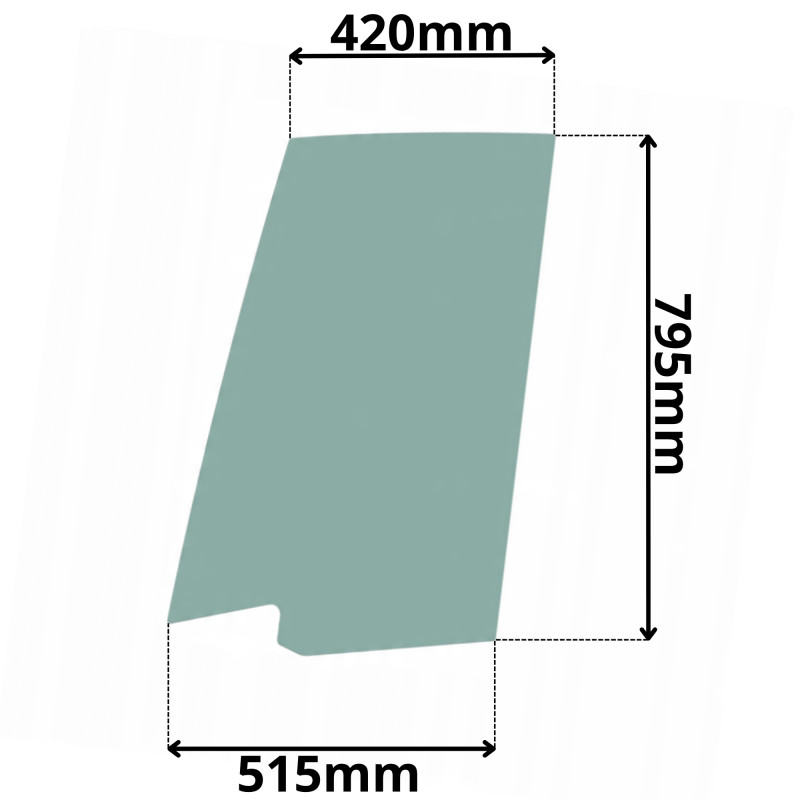 SZYBA BOCZNA DRZWI GÓRNA TEREX HR 1.6 2.0 TC 16 20 (G-0001)