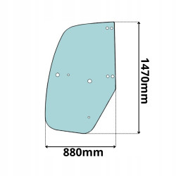 SZYBA BOK BOCZNA W DRZWI LEWA VOLVO L20B L25B (0123)