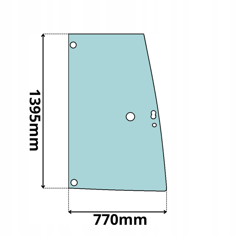 SZYBA BOCZNA DRZWI LEWA PRAWA HITACHI KRAMER (0043)