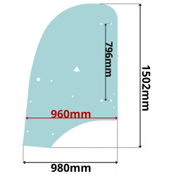 SZYBA BOCZNA LEWA PRAWA KRAMER 380 480 (0134)