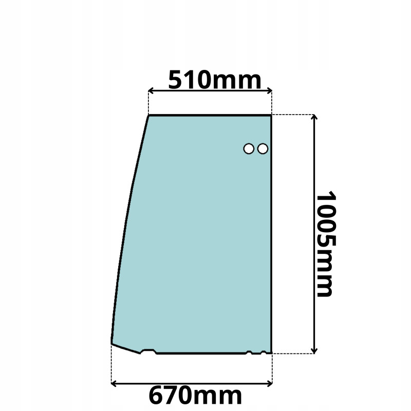 SZYBA BOCZNA LEWA DRZWI KOMATSU PC75R PC95R PC110R (0053)