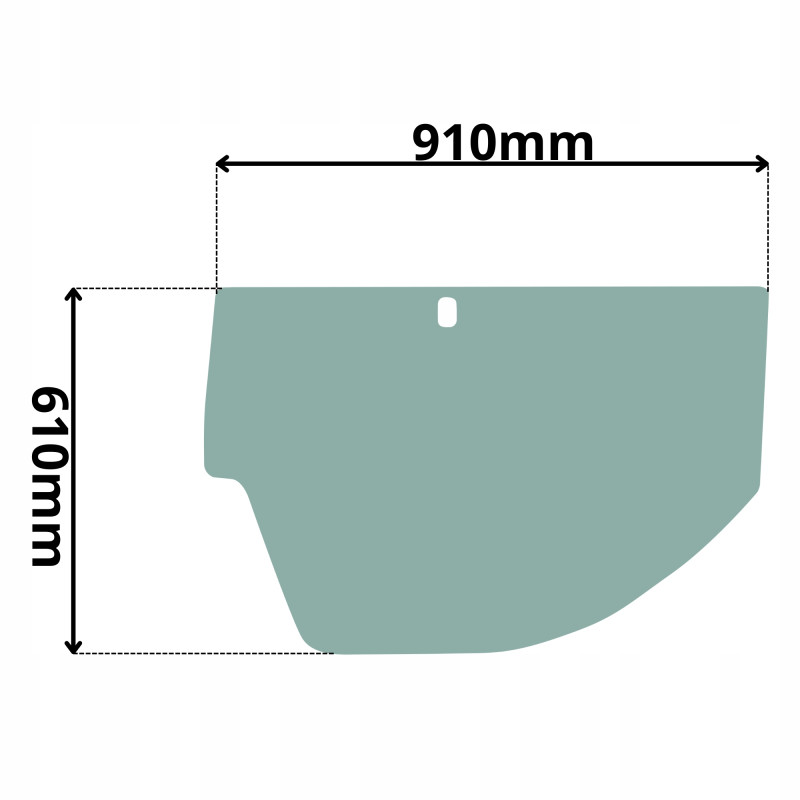 SZYBA LEWA DRZWI DOLNA NEW HOLLAND, FIAT KOBELCO (0054)