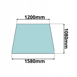 SZYBA PRZÓD GÓRNA CZOŁOWA CAT 416C 426 428 436 438 (0059)