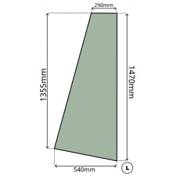 SZYBA PRZEDNIA BOCZNA PRAWA LEWA XCMG ZL30G ZL50G (0062)