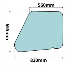 SZYBA LEWA DRZWI BOBCAT T2250 T2556 T3571 T40140 T40170 MASSEY FERGUSON (0065)