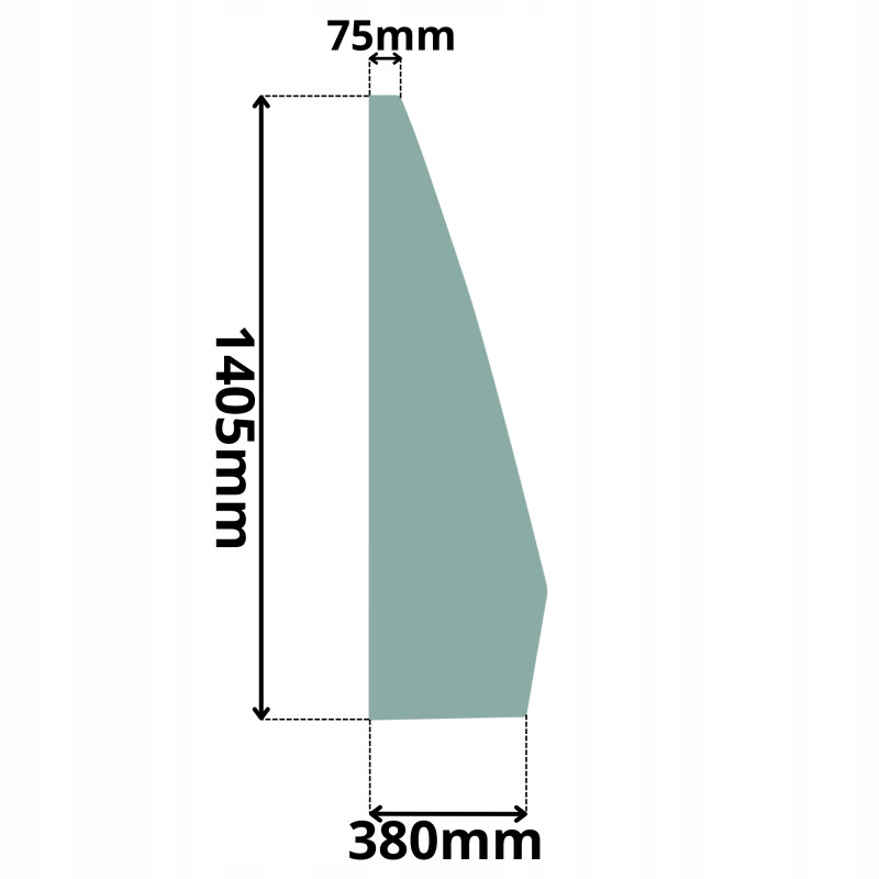 SZYBA PRZÓD LEWA PRAWA CZOŁOWA CAT 950-980 SERIA L M K XE (0073)