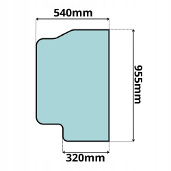 SZYBA PRZÓD CZOŁOWA PRAWA COMBILIFT C4000 C4500 (0076)