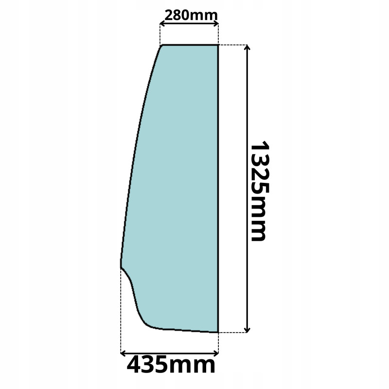 VOLVO SZYBA PRZEDNIA LEWA PRAWA L60F-L350F SERIA F, H, G (0079)