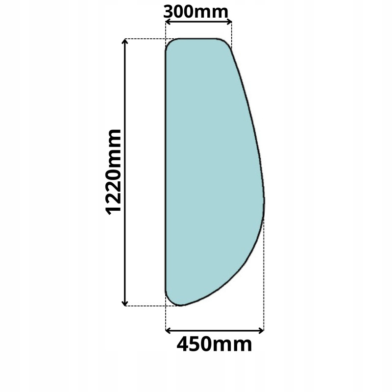 SZYBA BOCZNA LEWA DRZWI KOMATSU PW75R-295R95R-2 (0080)