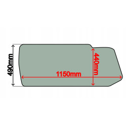 SZYBA DRZWI DOLNA PRAWA LEWA HYUNDAI HENMAR (0085)