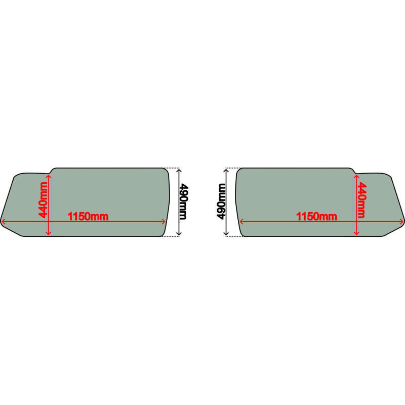 SZYBA DRZWI DOLNA PRAWA LEWA HYUNDAI HENMAR (0085)