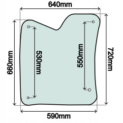 SZYBA DACHOWA WIDLAK LINDE H40 H45 H50 SERIA 394 (0093)