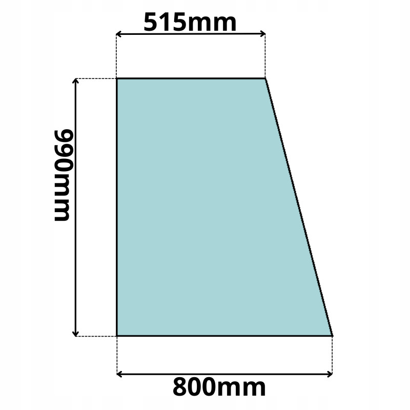 SZYBA W DRZWI LEWA BOK PRAWA JCB FASTRAC 1115-2150 (0098)