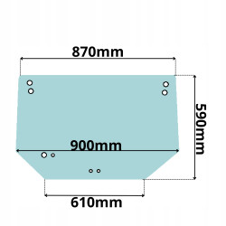 SZYBA TYLNA NEW HOLLAND TD CASE IH FARMALL (0228)
