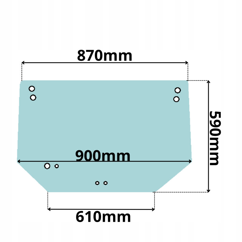 SZYBA TYLNA NEW HOLLAND TD CASE IH FARMALL (0228)