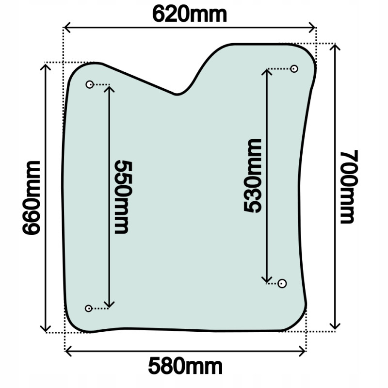 SZYBA DACHOWA WIDLAK LINDE H40 H45 H50 SERIA 394 (0242)