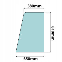 SZYBA BOCZNA W DRZWI LEWA PRZD LIEBHERR 810 x 550 (0264)