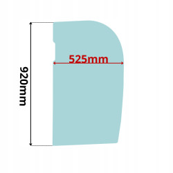 SZYBA BOCZNA LEWA JCB 8025 8026 8030 8035 ZTS CTS (0268)
