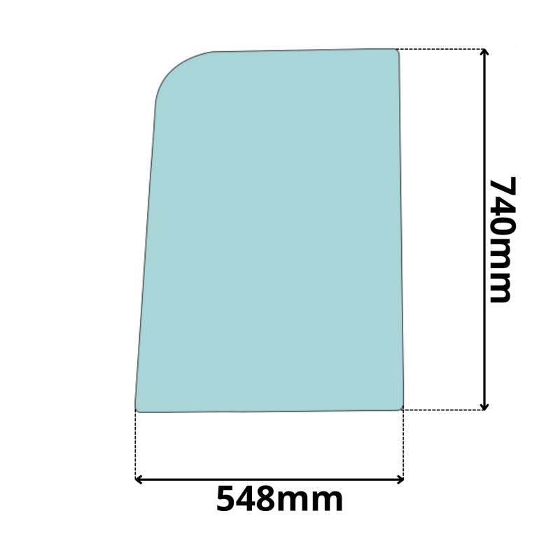 SZYBA LEWA DRZWI GÓRNA 301.568 302.5 303.5 304.5 (0272)