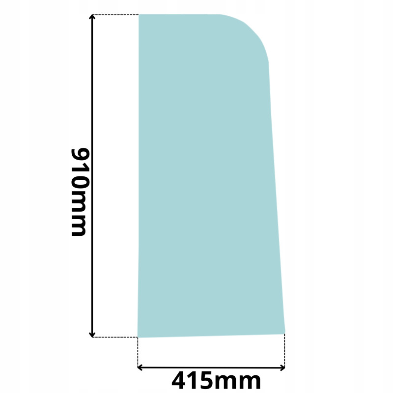 SZYBA BOCZNA LEWA ZA DRZWIAMI JCB 520 526 528 530 (0286)