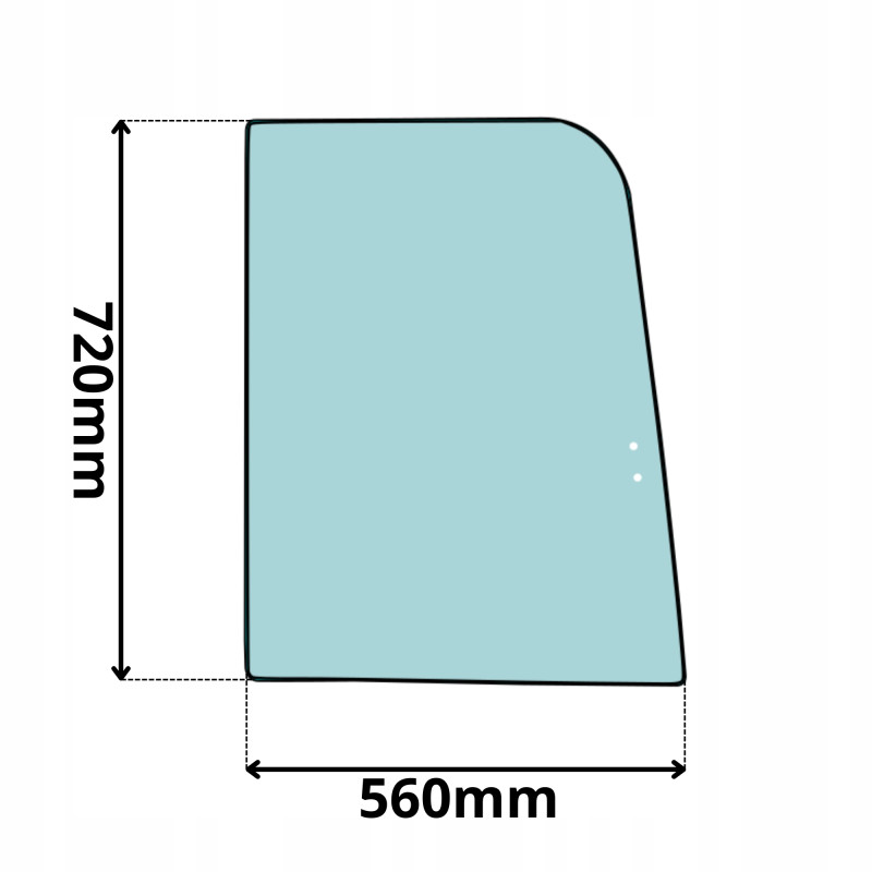 SZYBA PRAWA PRZÓD BOCZNA JOHN DEERE 27D 35 50 60D (0501)