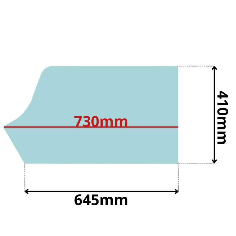 SZYBA BOCZNA DOLNA DRZWI JCB 525-56 526-56 527-58 (0509)