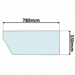 SZYBA DRZWI DOLNA LEWA BOCZNA JCB 520 526 528 530 (0514)
