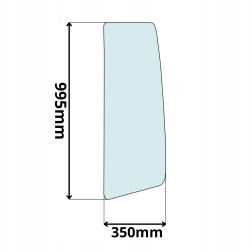 SZYBA BOCZNA ZA DRZWIAMI TYŁ LEWA SOILMEC SF65 (0518)
