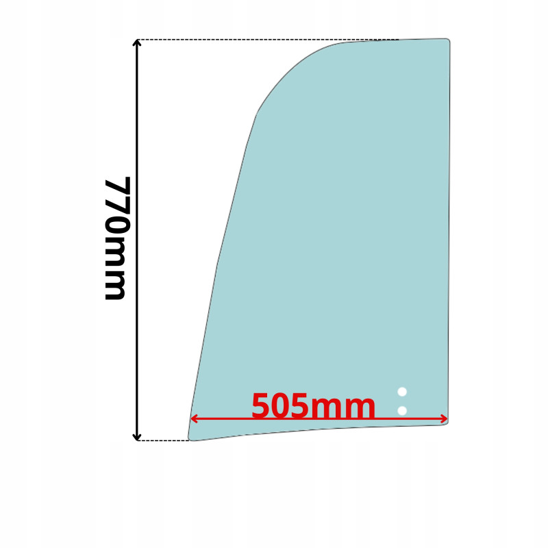 SZYBA DRZWI GÓRNA PRZESUWNA JCB SERIA JS JZ 2012- (0330)
