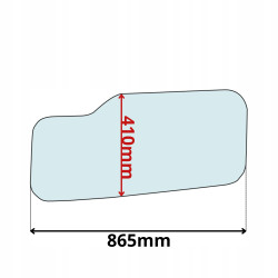 SZYBA LEWA DRZWI DOLNA KOMATSU PC100-PC800 PW130-PW170 -6 (0521)
