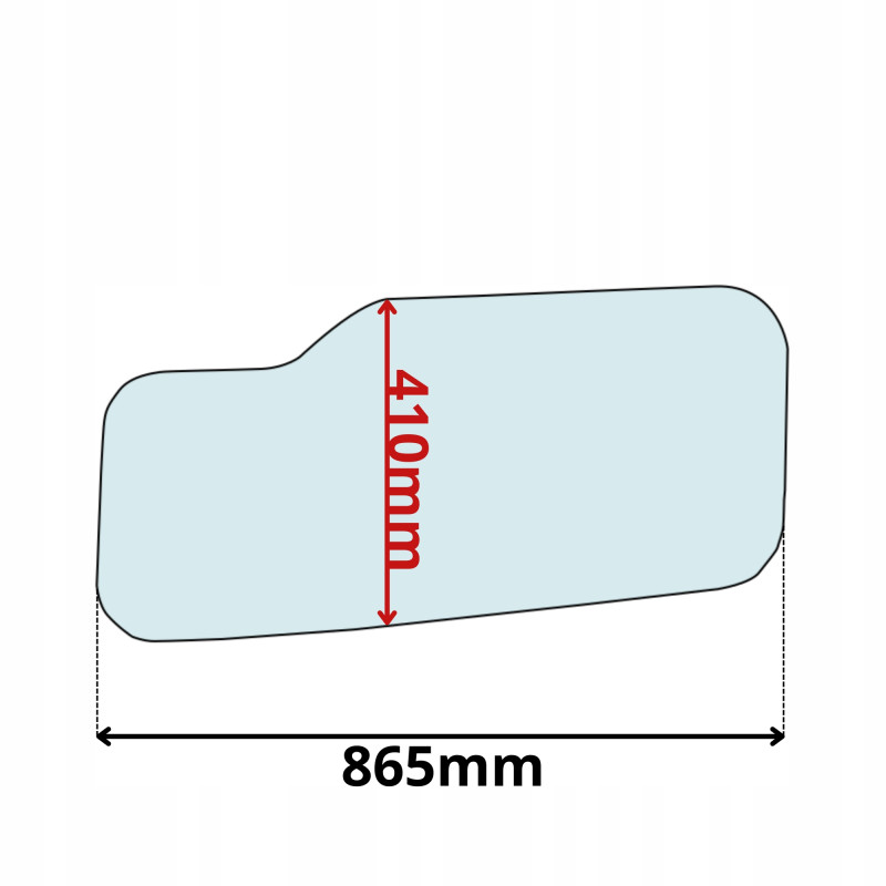 SZYBA LEWA DRZWI DOLNA KOMATSU PC100-PC800 PW130-PW170 -6 (0521)