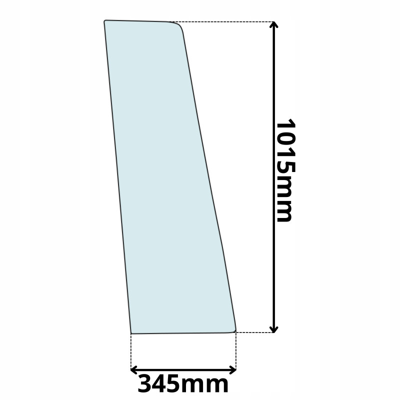 SZYBA STAŁA DRZWI GÓRNA LEWA PRAWA CASE 580 590 (0523)