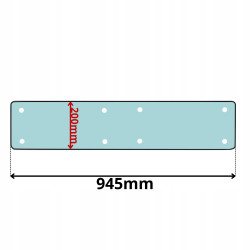 SZYBA TYLNA DOLNA JOHN DEERE 4050 KABINA MC1CC2 (0529)