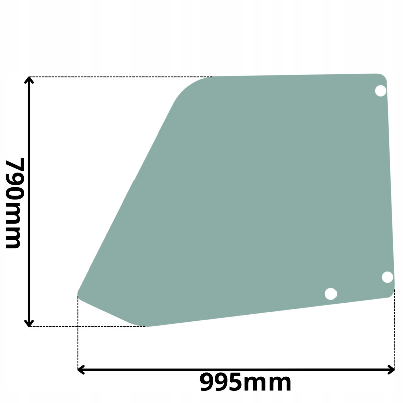 SZYBA BOCZNA LEWA DRZWI MASSEY FERGUSON 8740-9205 89410 (0534)